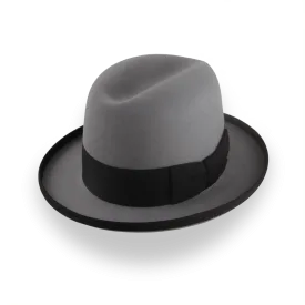 Customizable Grey Fur Felt Poirot Homburg Hat | The Cerebelle