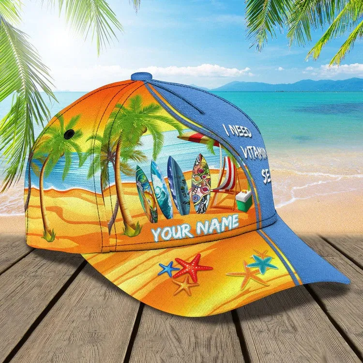 Customized Sunrise Sunset on the Beach Hat for Summer, Bless be the beach Cap
