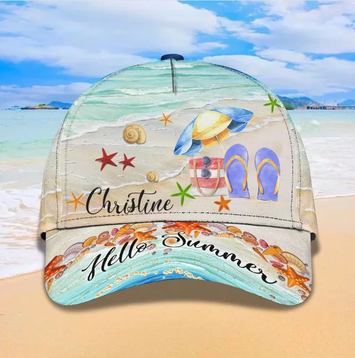 Customized Sunrise Sunset on the Beach Hat for Summer, Bless be the beach Cap