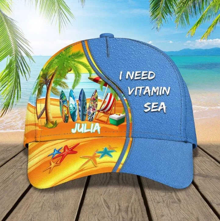 Customized Sunrise Sunset on the Beach Hat for Summer, Bless be the beach Cap