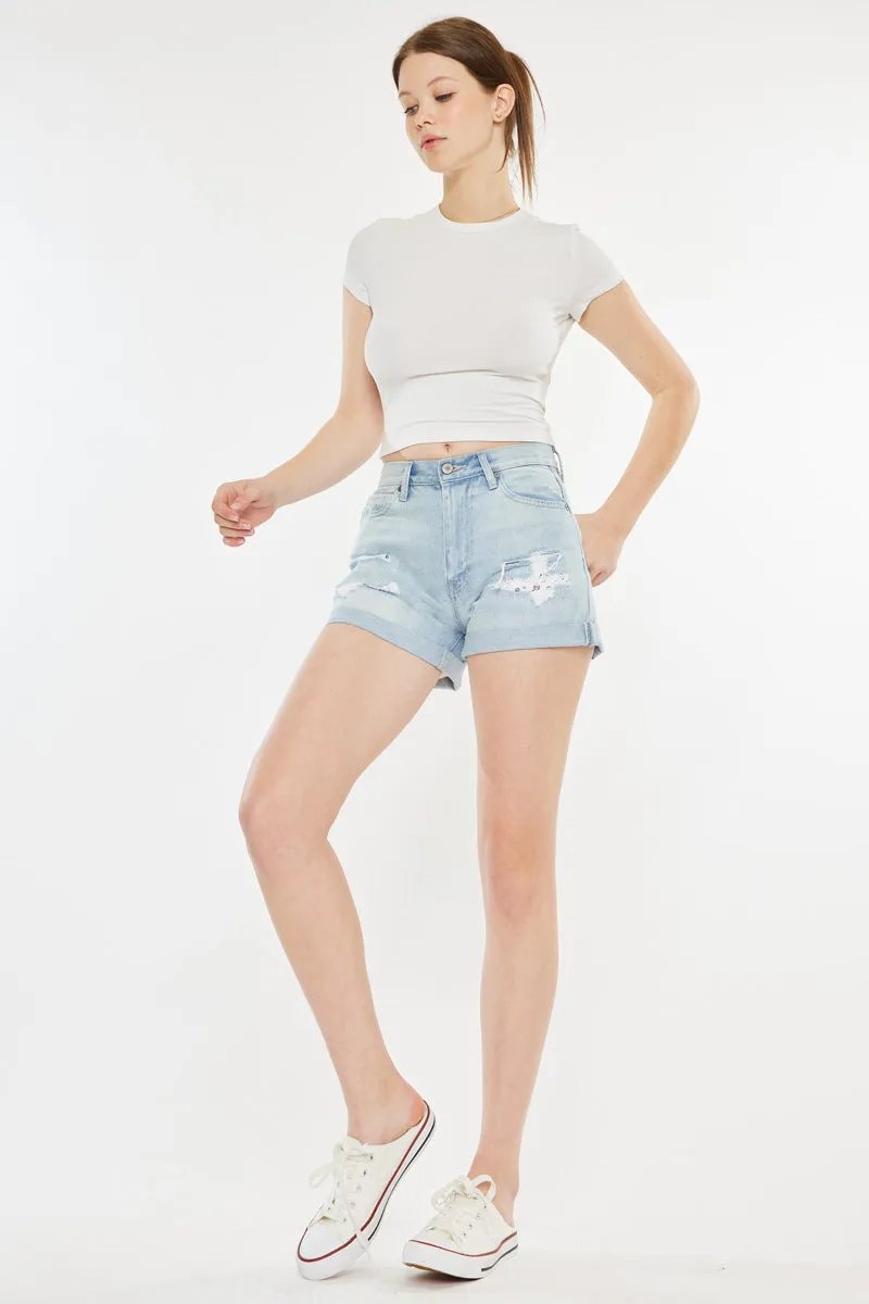 Daisy High Rise Mom Shorts
