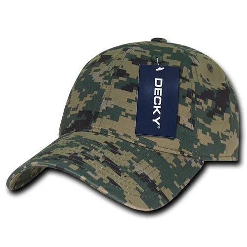 Decky 216 - 6 Panel Low Profile Relaxed Camo Dad Hat - CASE Pricing