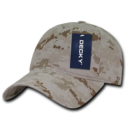 Decky 216 - 6 Panel Low Profile Relaxed Camo Dad Hat - CASE Pricing