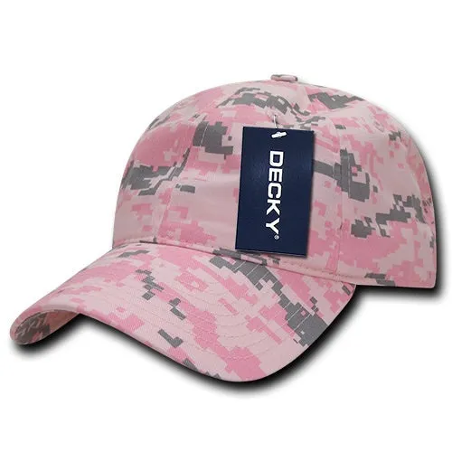 Decky 216 - 6 Panel Low Profile Relaxed Camo Dad Hat - CASE Pricing