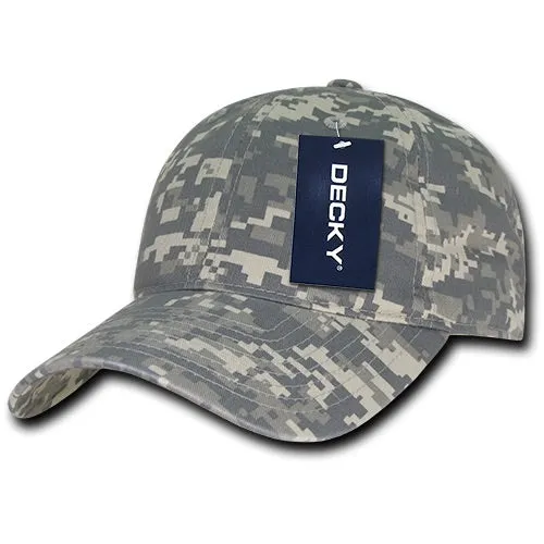 Decky 216 - 6 Panel Low Profile Relaxed Camo Dad Hat - CASE Pricing