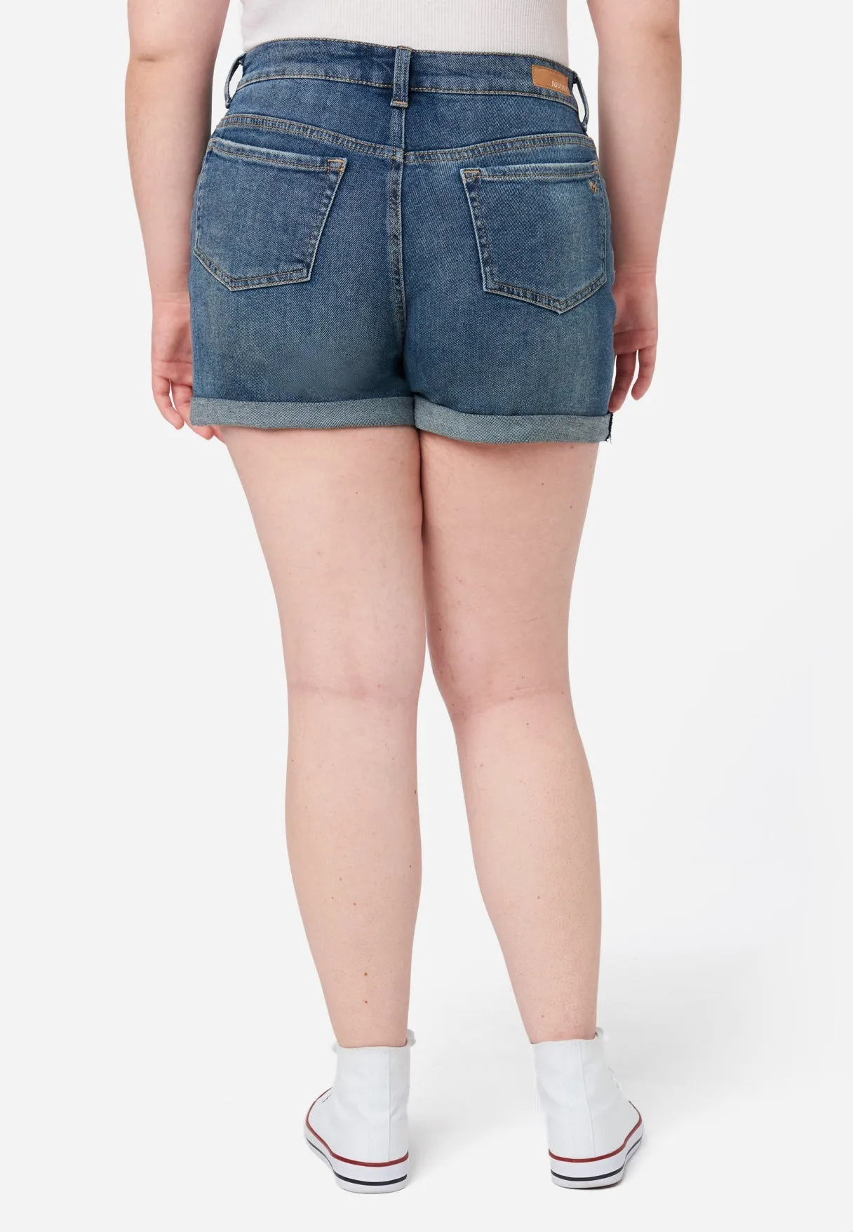 Distressed Mini Mom Shorts