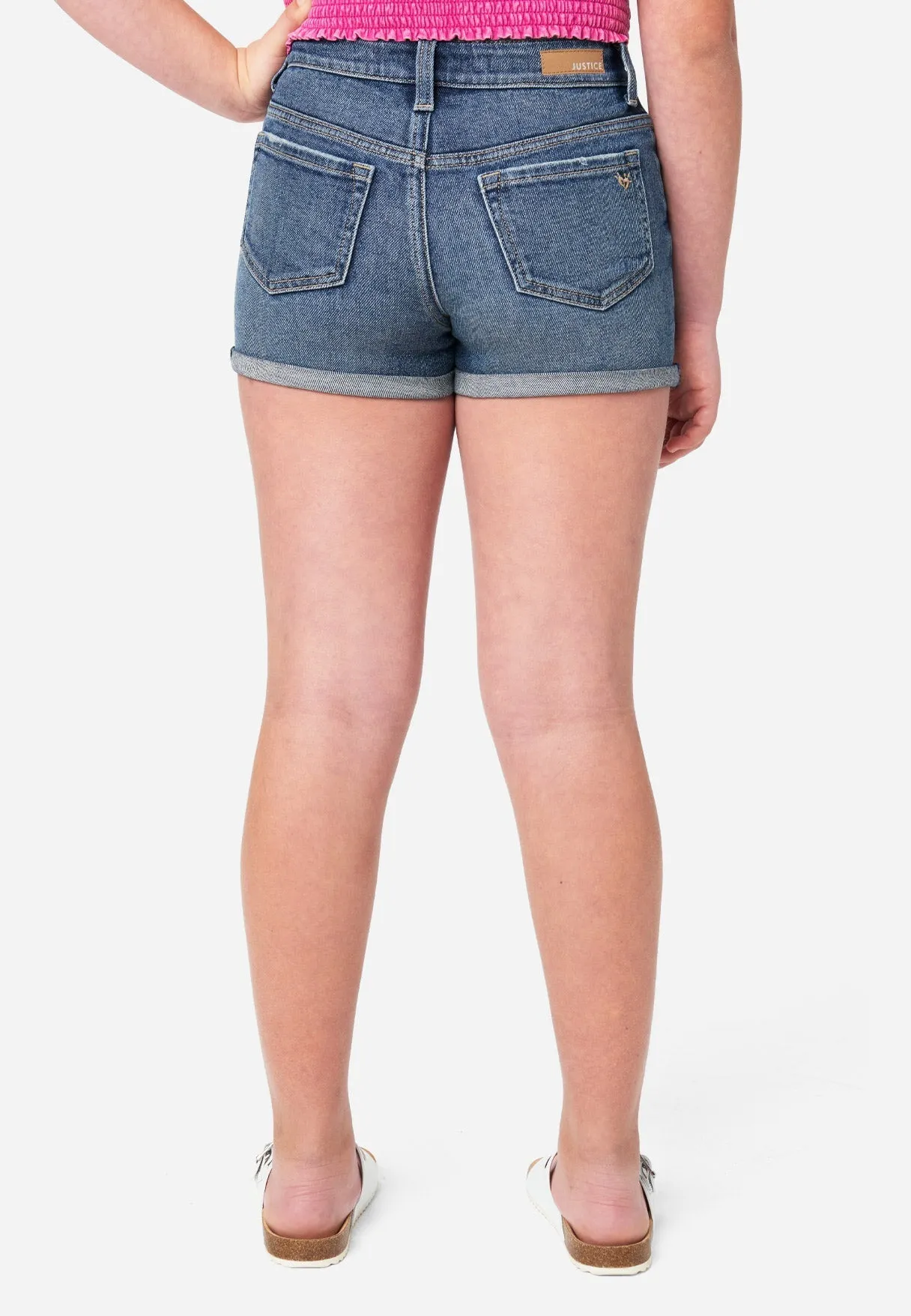 Distressed Mini Mom Shorts
