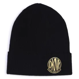 DKNY Black Knitted Beanie