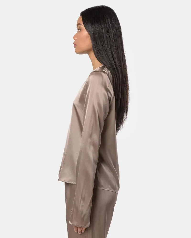Domond Long Sleeve Top in Mountain Brown
