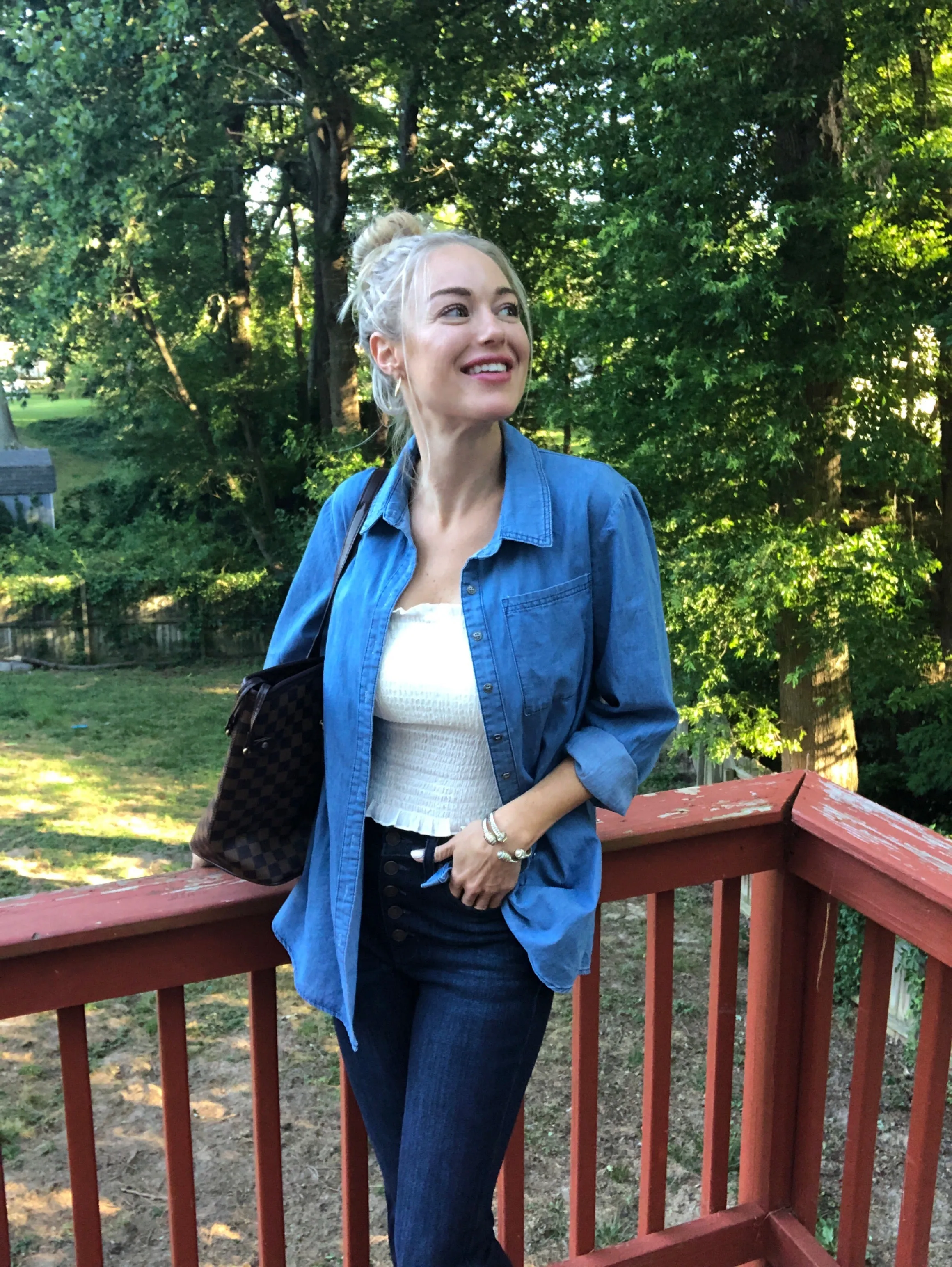 Don't Mess With Mama Denim Top
