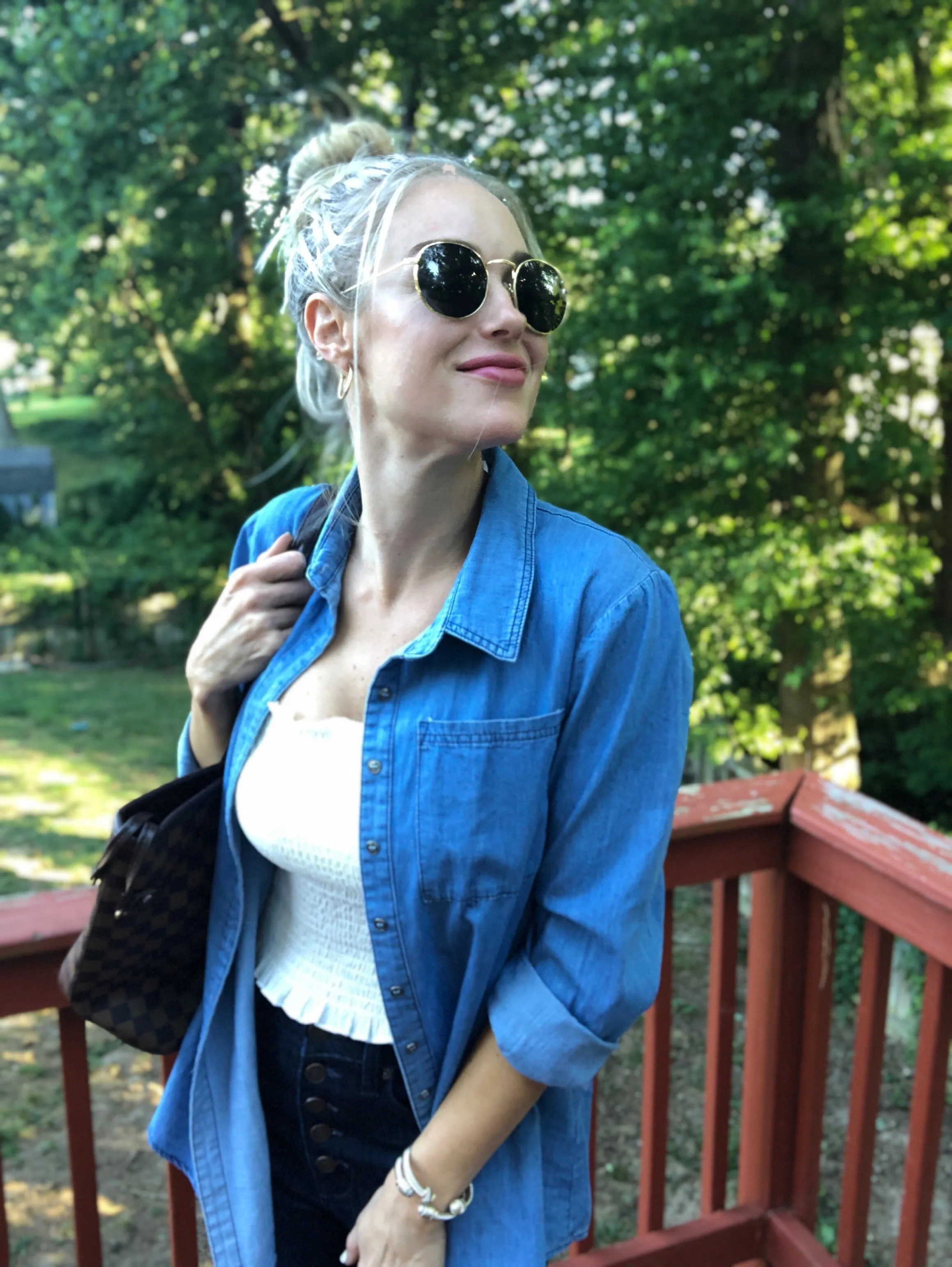Don't Mess With Mama Denim Top