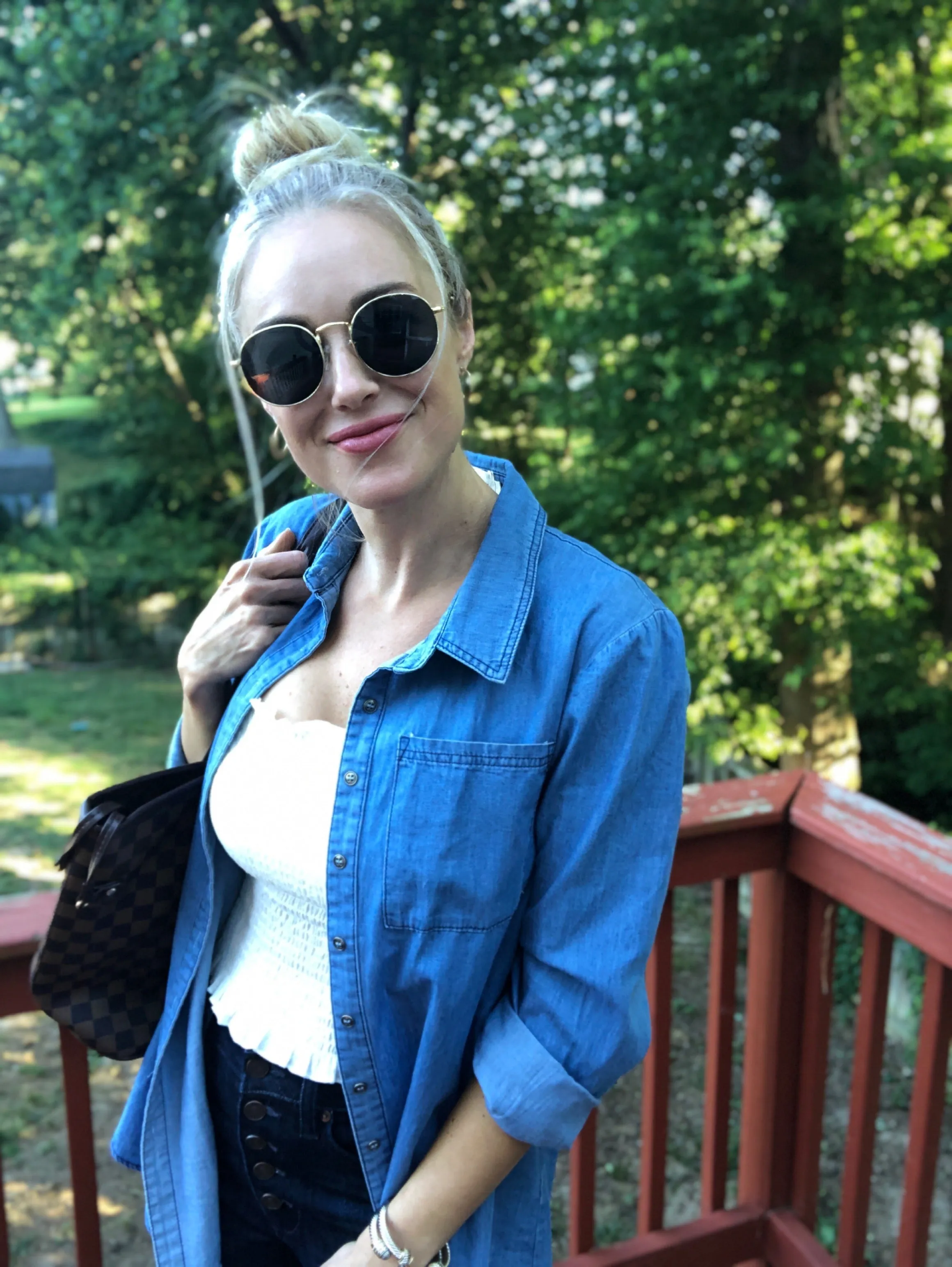 Don't Mess With Mama Denim Top