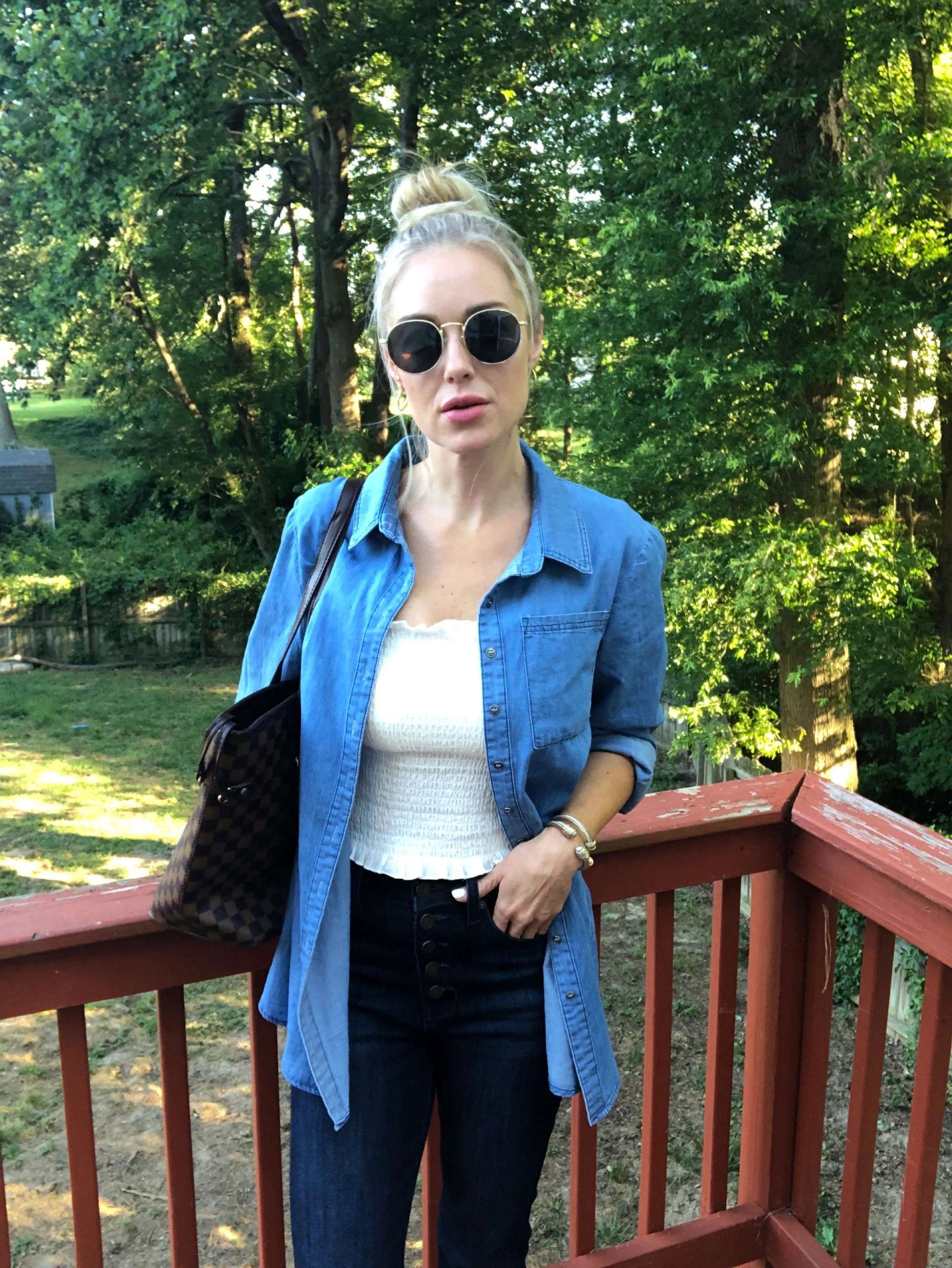 Don't Mess With Mama Denim Top