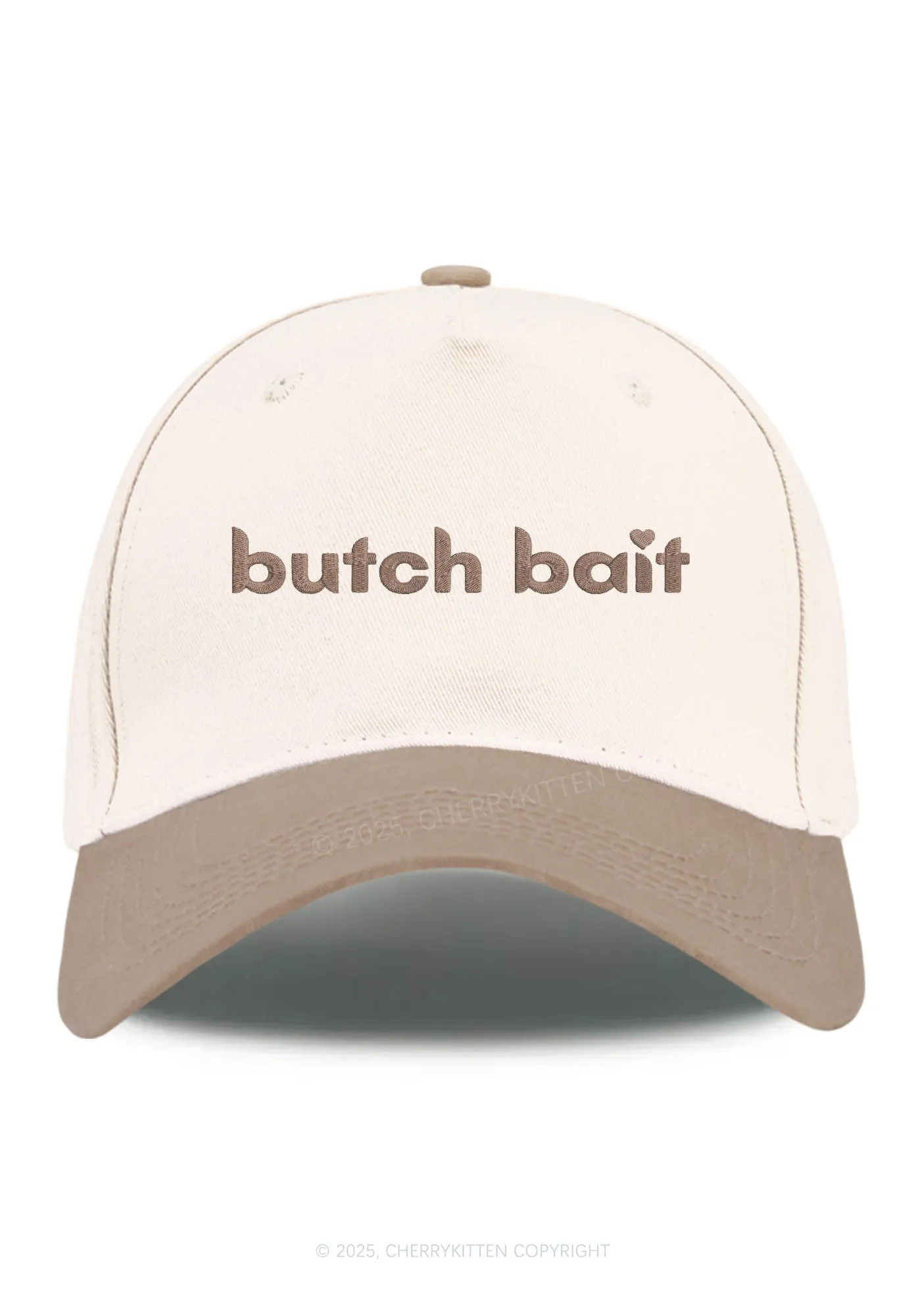 Embroidered Butch Bait Heart Pride Y2K Color Block Baseball Cap Cherrykitten