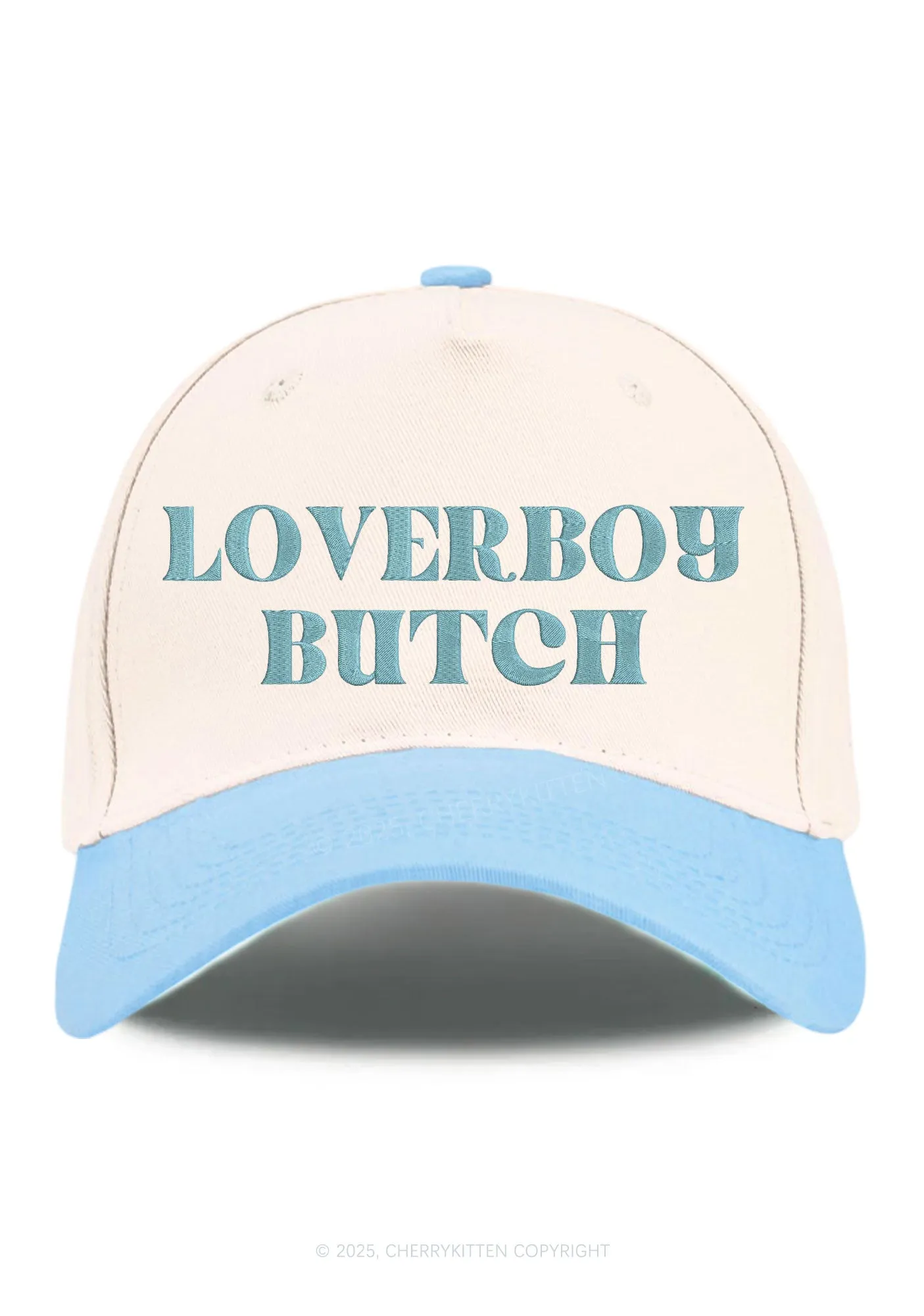 Embroidered Loverboy Butch Pride Y2K Color Block Baseball Cap Cherrykitten