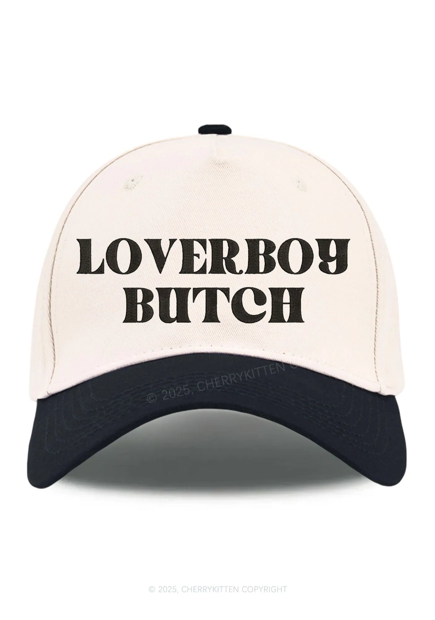 Embroidered Loverboy Butch Pride Y2K Color Block Baseball Cap Cherrykitten