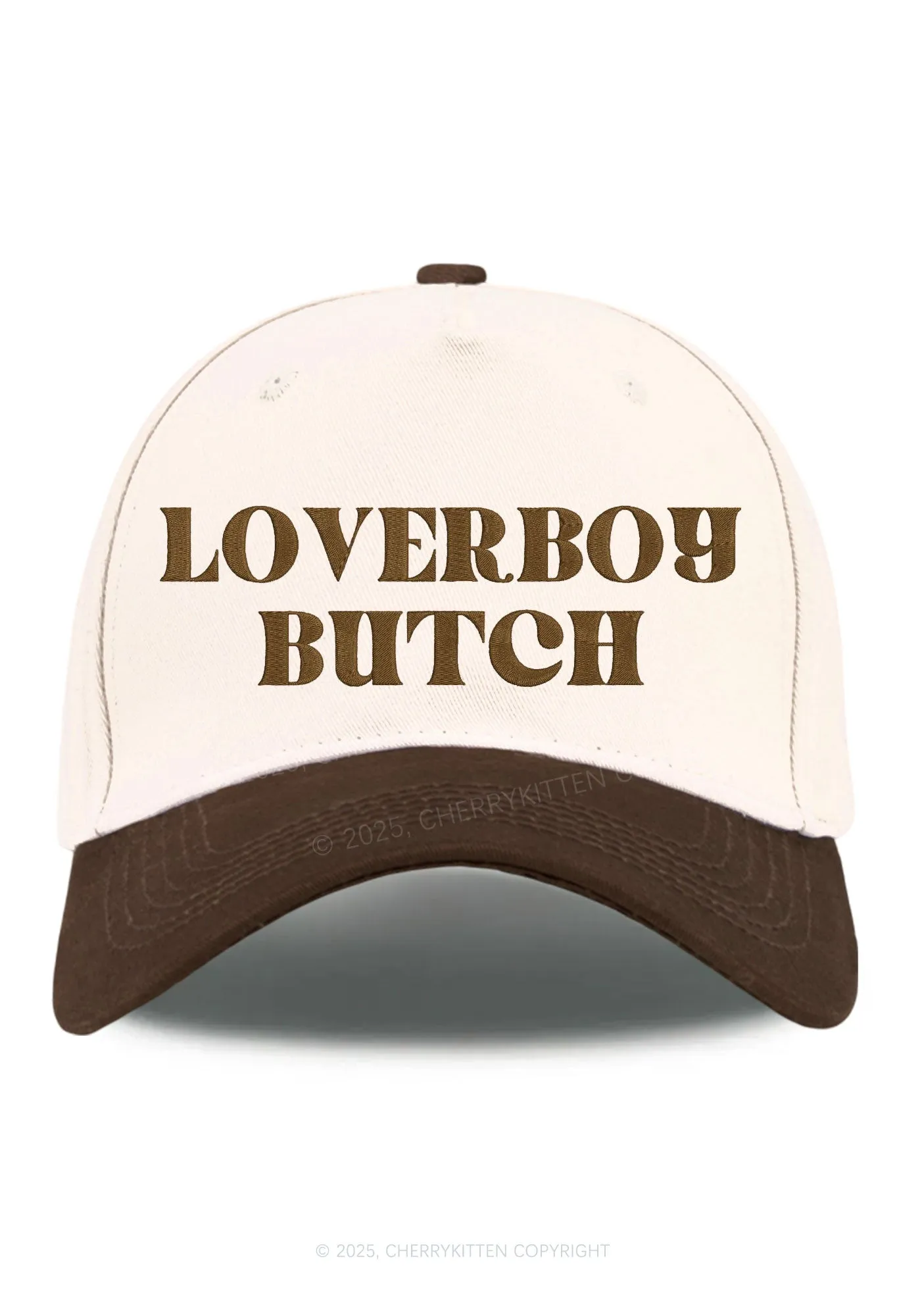 Embroidered Loverboy Butch Pride Y2K Color Block Baseball Cap Cherrykitten