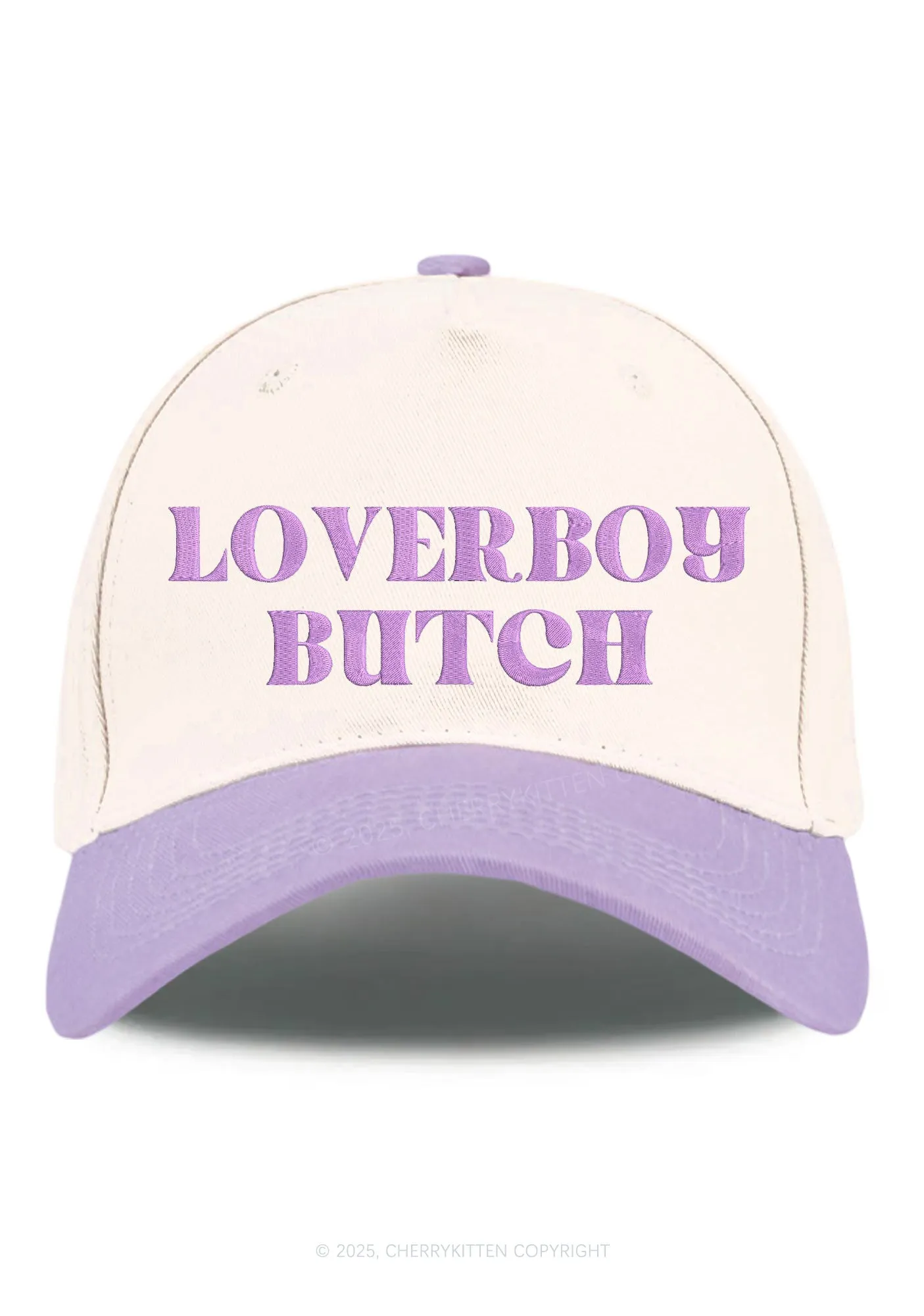 Embroidered Loverboy Butch Pride Y2K Color Block Baseball Cap Cherrykitten