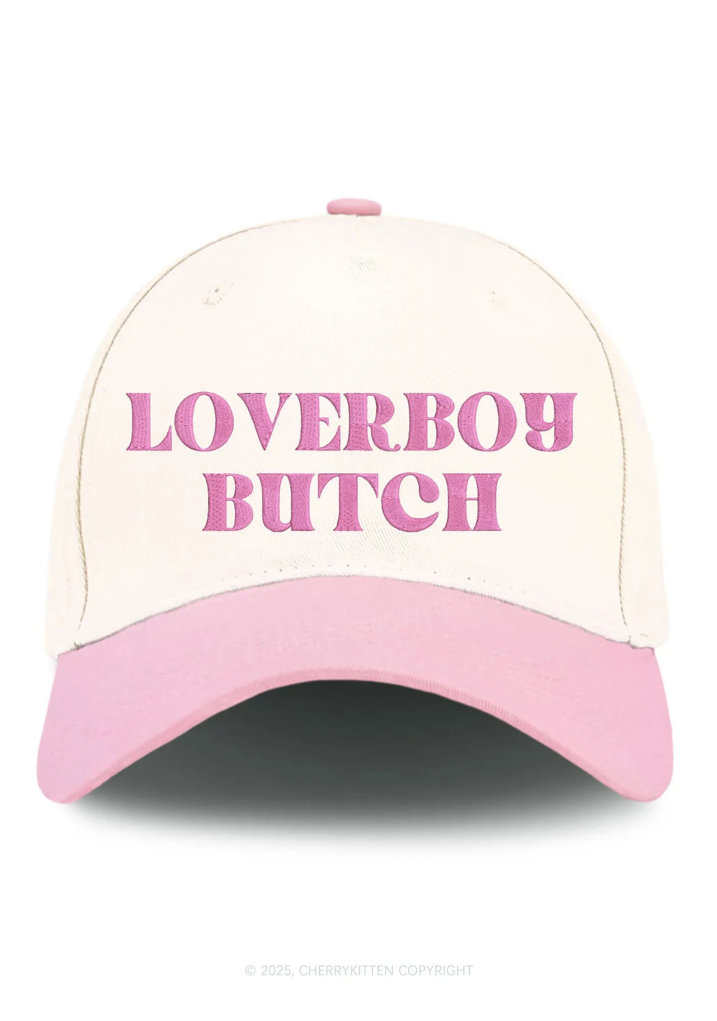 Embroidered Loverboy Butch Pride Y2K Color Block Baseball Cap Cherrykitten