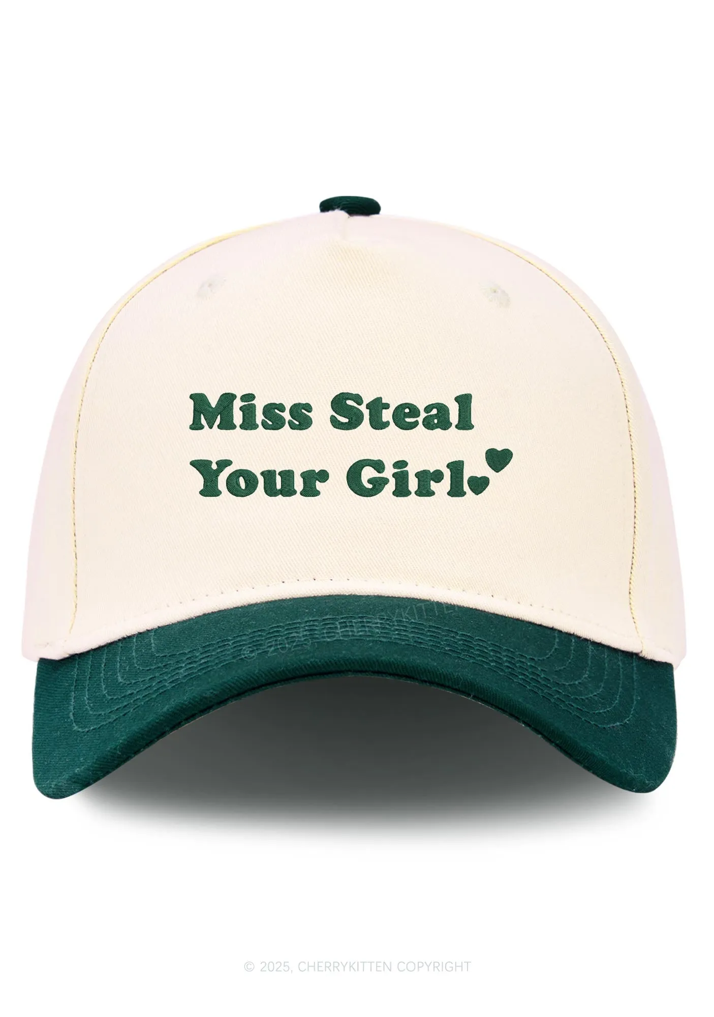 Embroidered Miss Steal Your Girl Pride Y2K Color Block Baseball Cap Cherrykitten