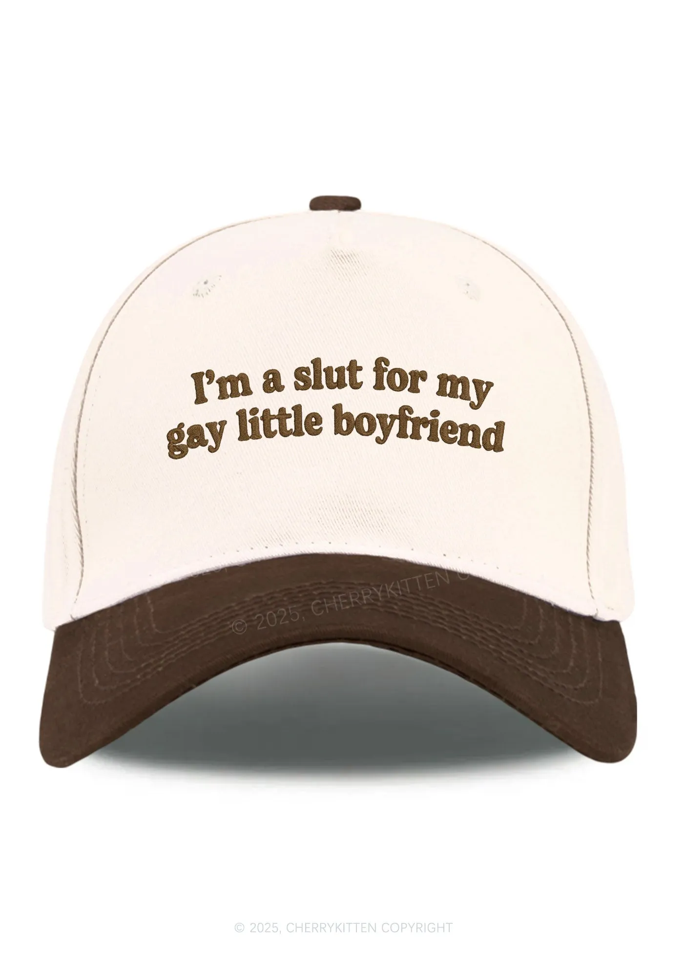 Embroidered Slxt For My Gay BF Pride Y2K Color Block Baseball Cap Cherrykitten