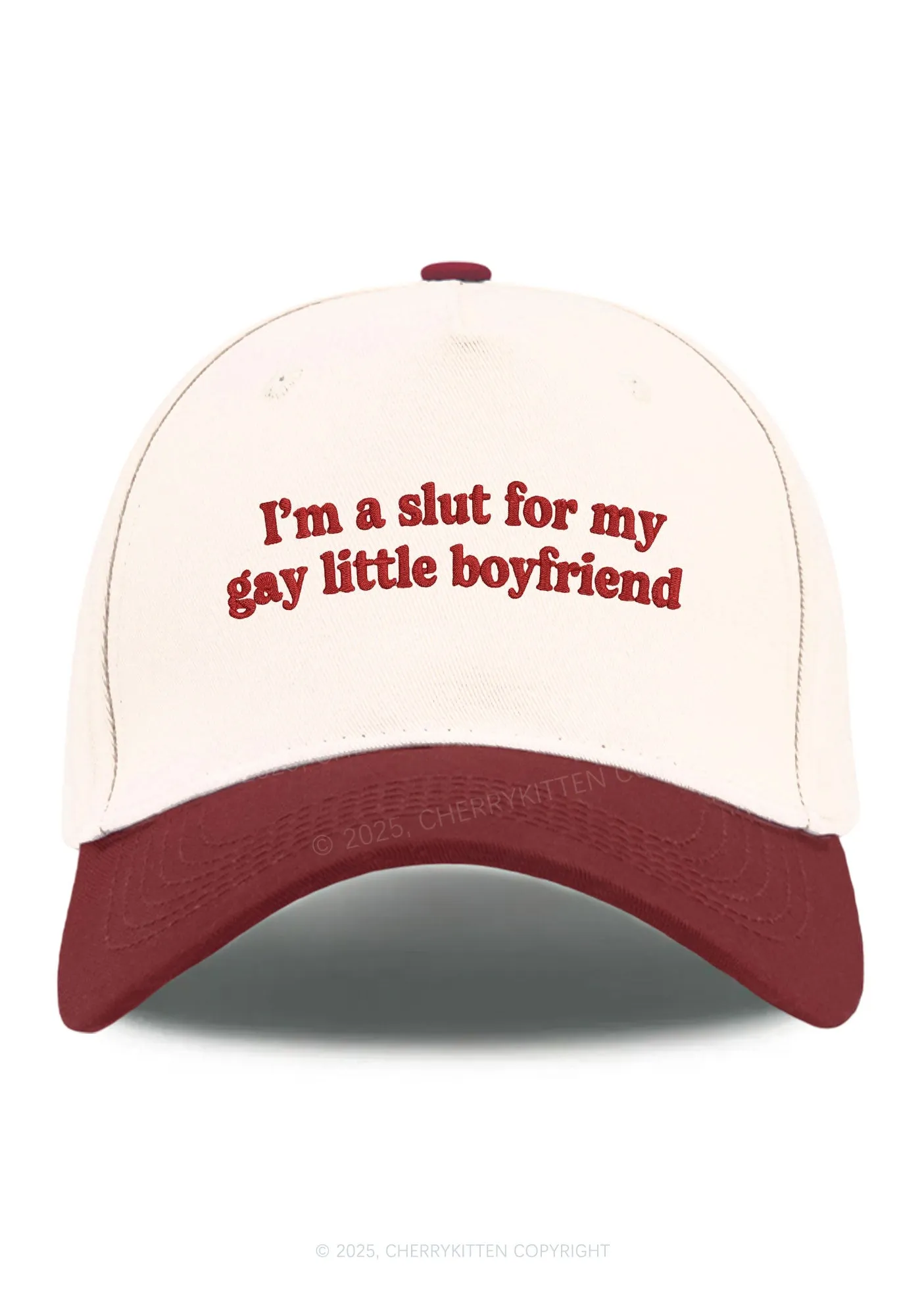 Embroidered Slxt For My Gay BF Pride Y2K Color Block Baseball Cap Cherrykitten