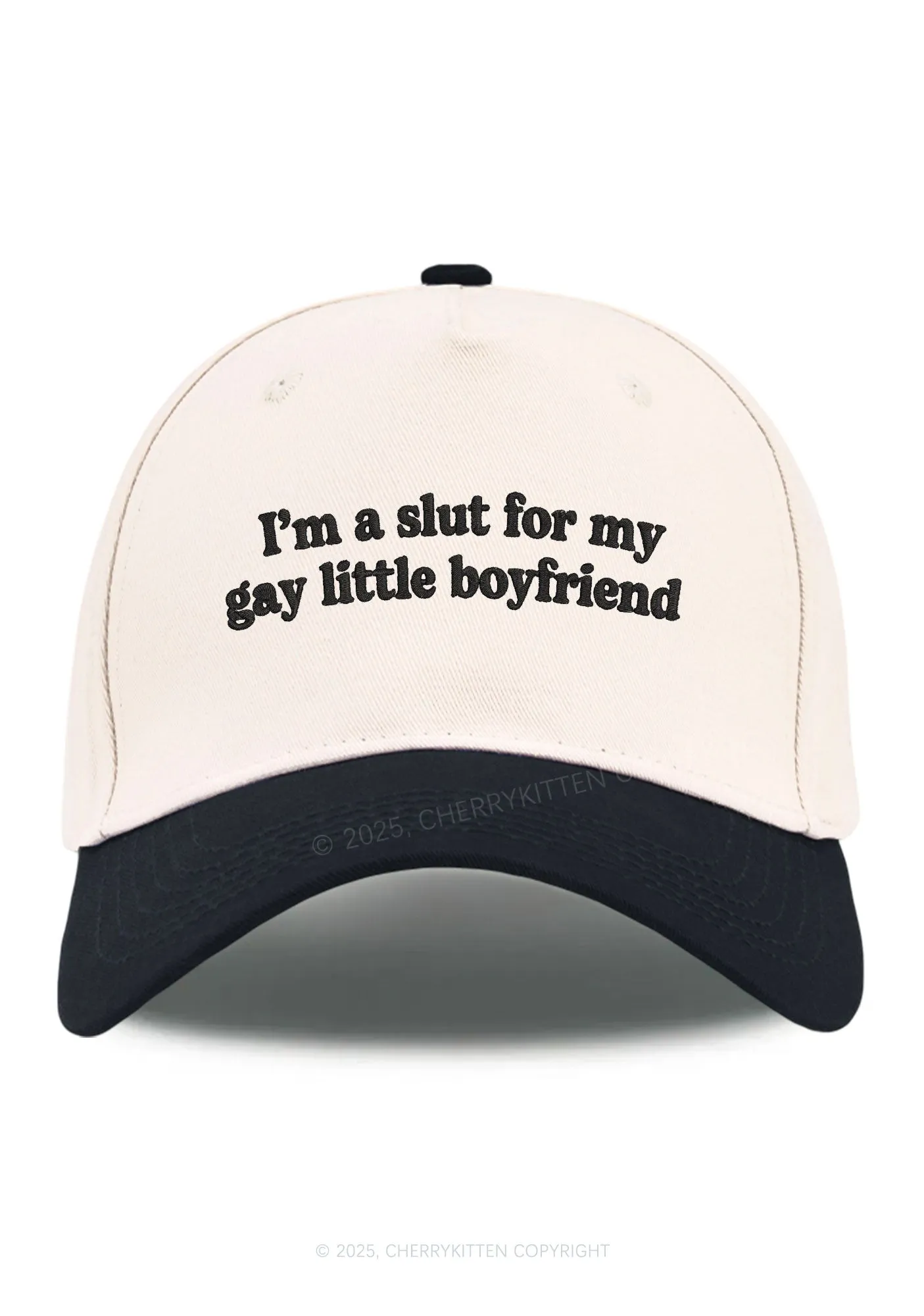Embroidered Slxt For My Gay BF Pride Y2K Color Block Baseball Cap Cherrykitten