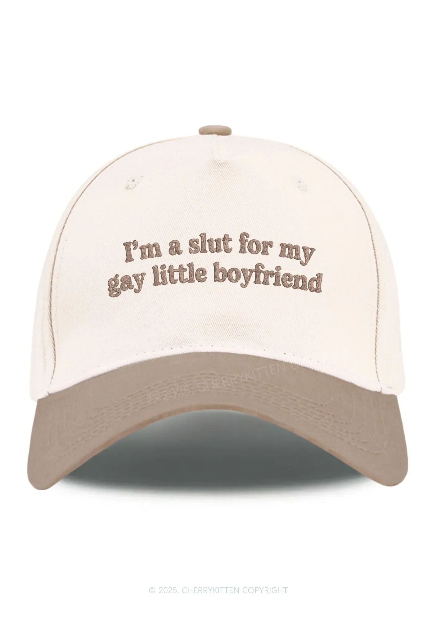 Embroidered Slxt For My Gay BF Pride Y2K Color Block Baseball Cap Cherrykitten