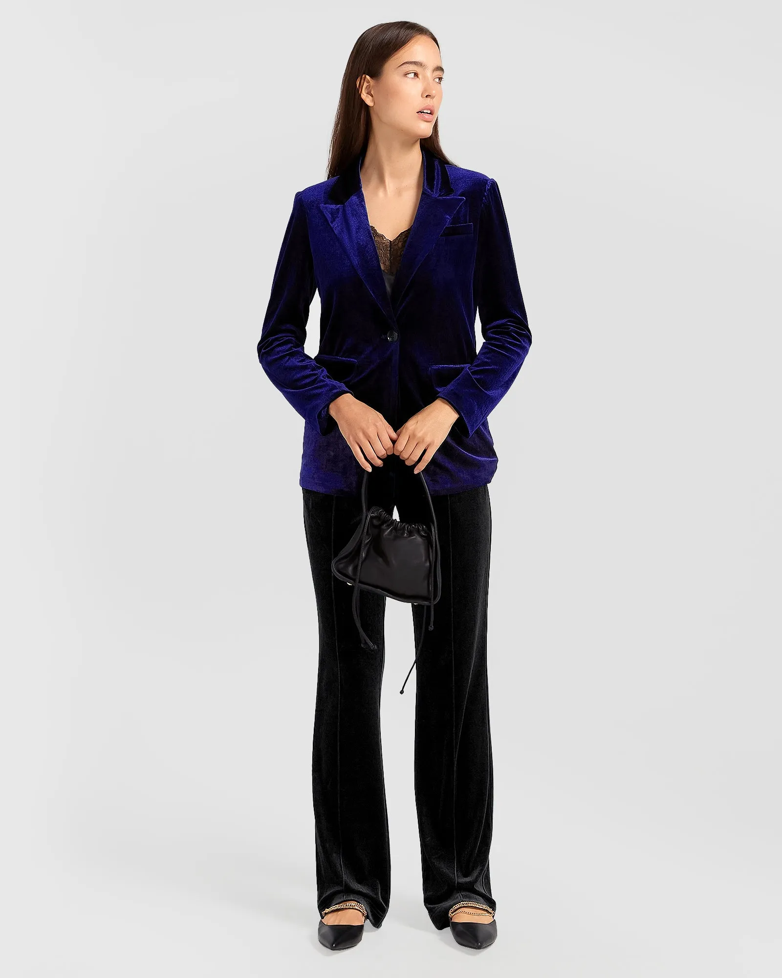 Eternity Velvet Blazer - Royal Blue