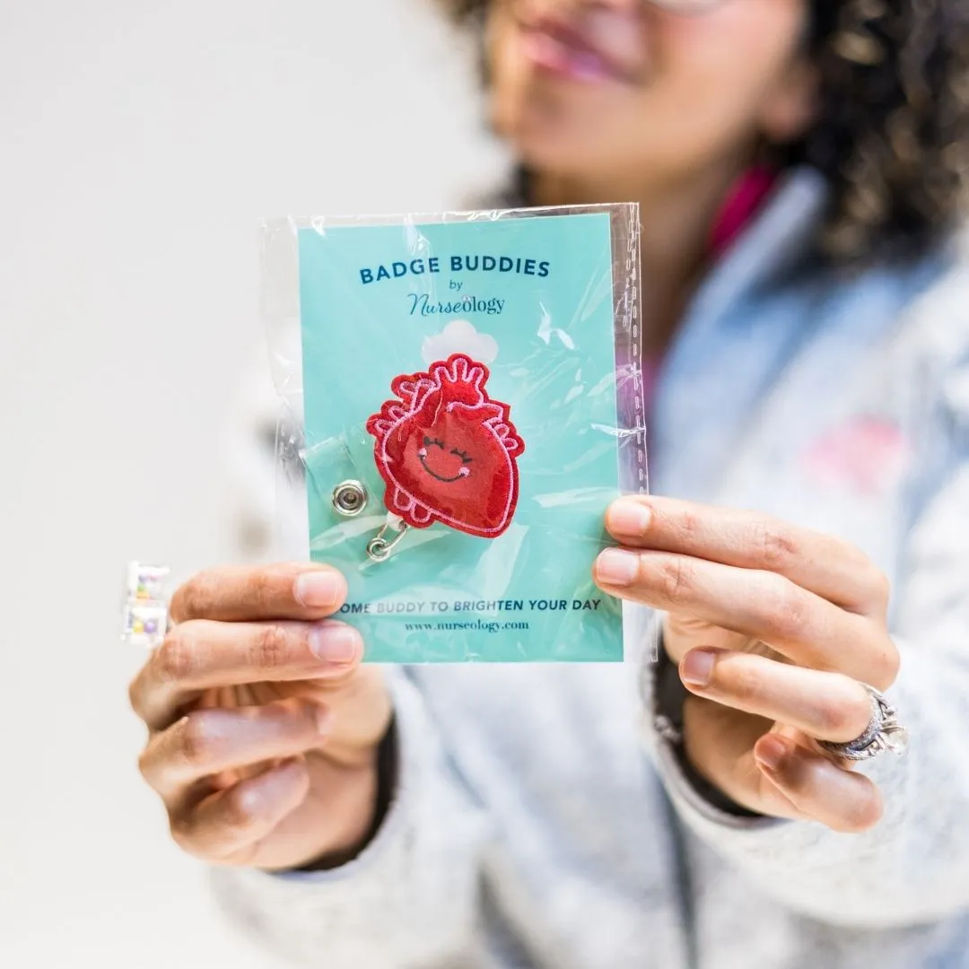 Felt Heart Badge Reel
