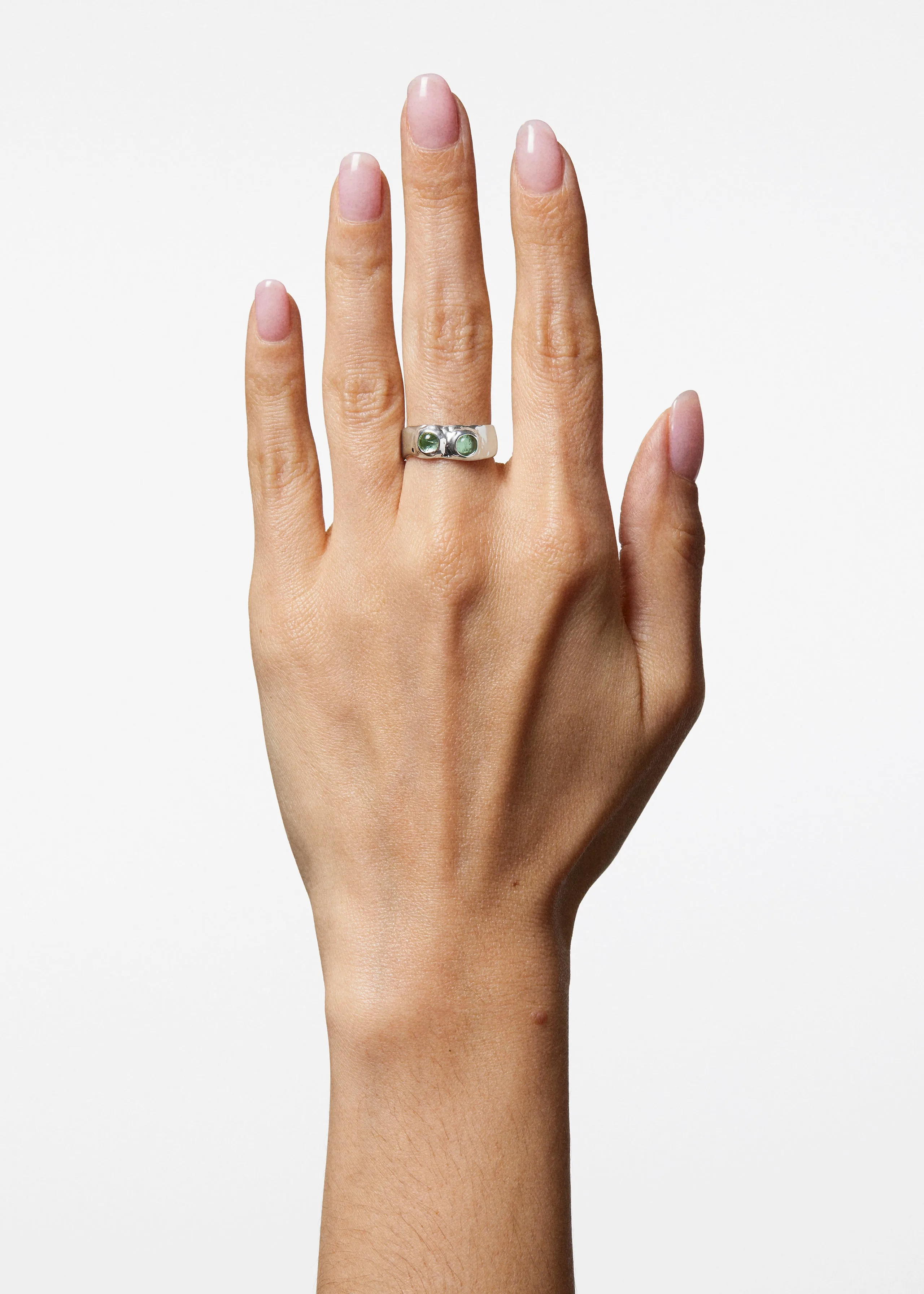 Felt Ring in Sterling Silver - Lizard