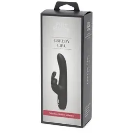 Fifty Shades of Grey Greedy Girl Rechargeable Slimline Rabbit Vib Black****