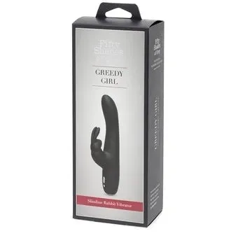 Fifty Shades of Grey Greedy Girl Rechargeable Slimline Rabbit Vib Black****