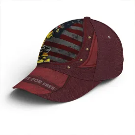 Firefighter I Do It For Free Red Leather Style Baseball Cap Coolspod