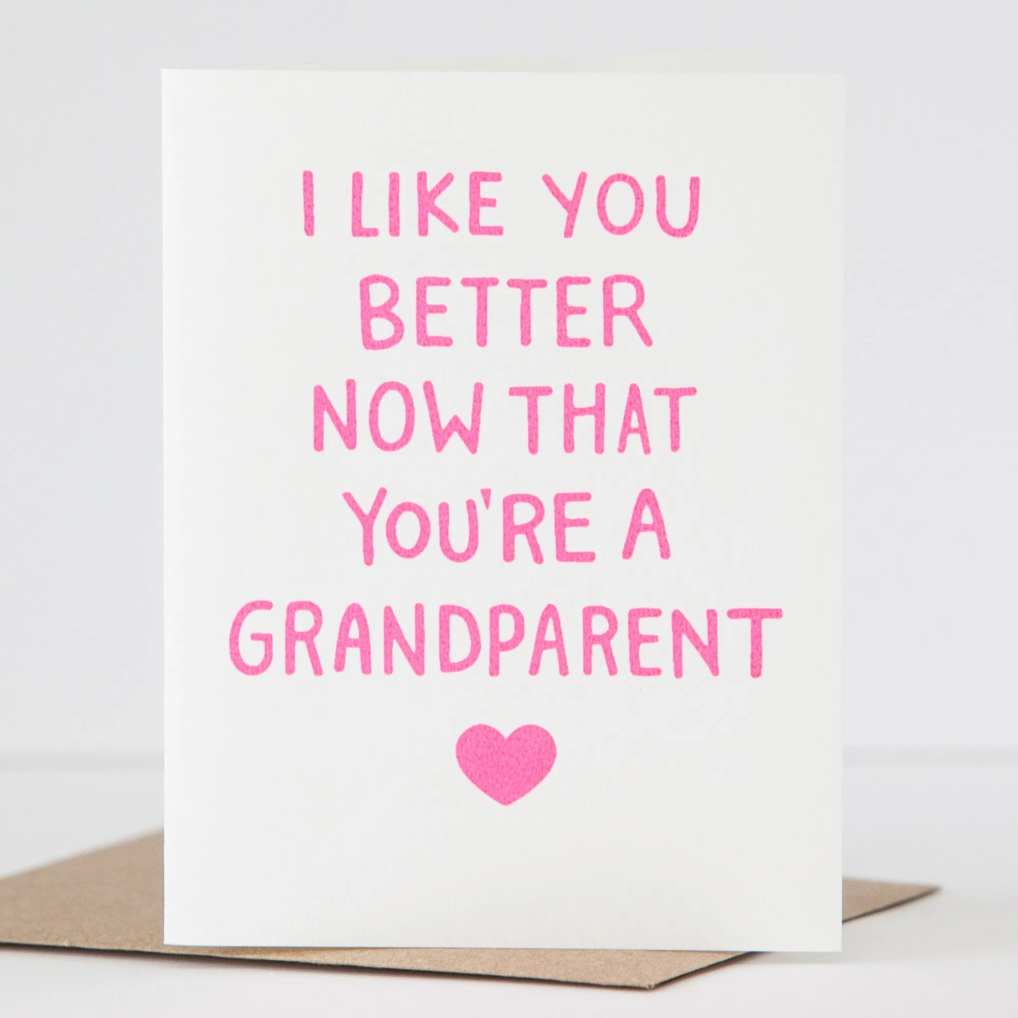 funny card for new grandparent, baby announcement card, card for mom, card for dad