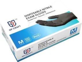 GP Craft Black Nitrile Exam disposable glove, 5.5 mil 100/BX 10 BX/CS 1000 - CGP50