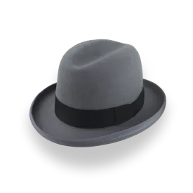 Handcrafted Grey Homburg Hat with Classic Design | The Godfather