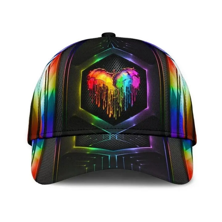 Lesbian Baseball Cap, Love Is Never Wrong Lgbt Printing 3D Baseball Cap Hat, Gift For Couple Lesbian