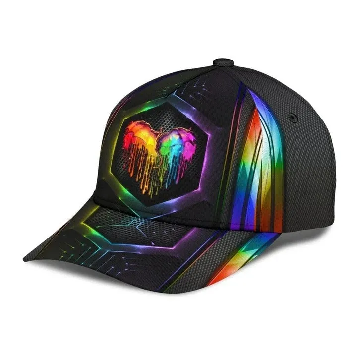 Lesbian Baseball Cap, Love Is Never Wrong Lgbt Printing 3D Baseball Cap Hat, Gift For Couple Lesbian