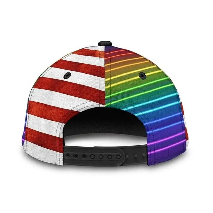 Lesbian Baseball Cap, Love Is Never Wrong Lgbt Printing 3D Baseball Cap Hat, Gift For Couple Lesbian