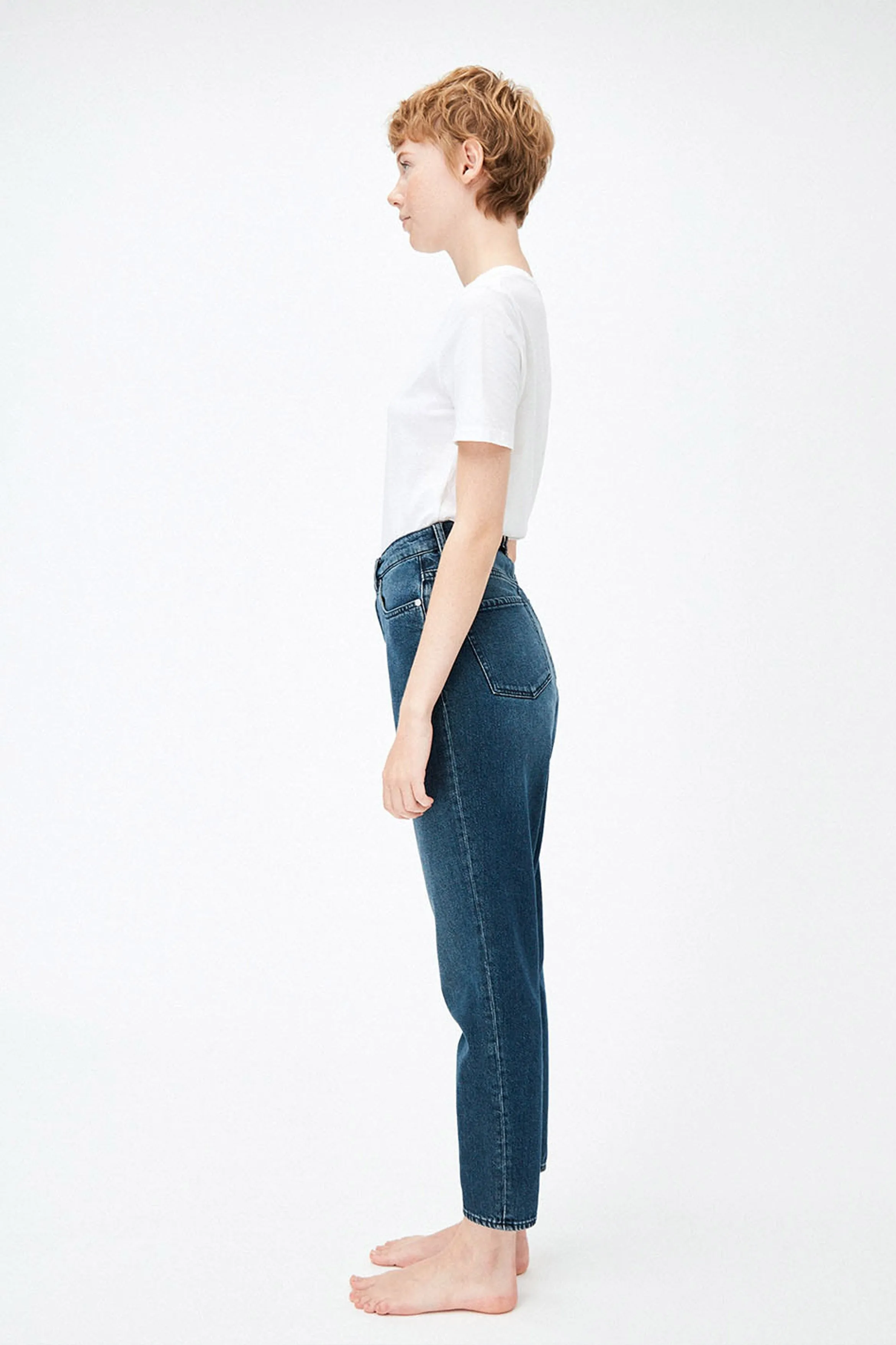 mairaa mom fit high waist jeans stone wash