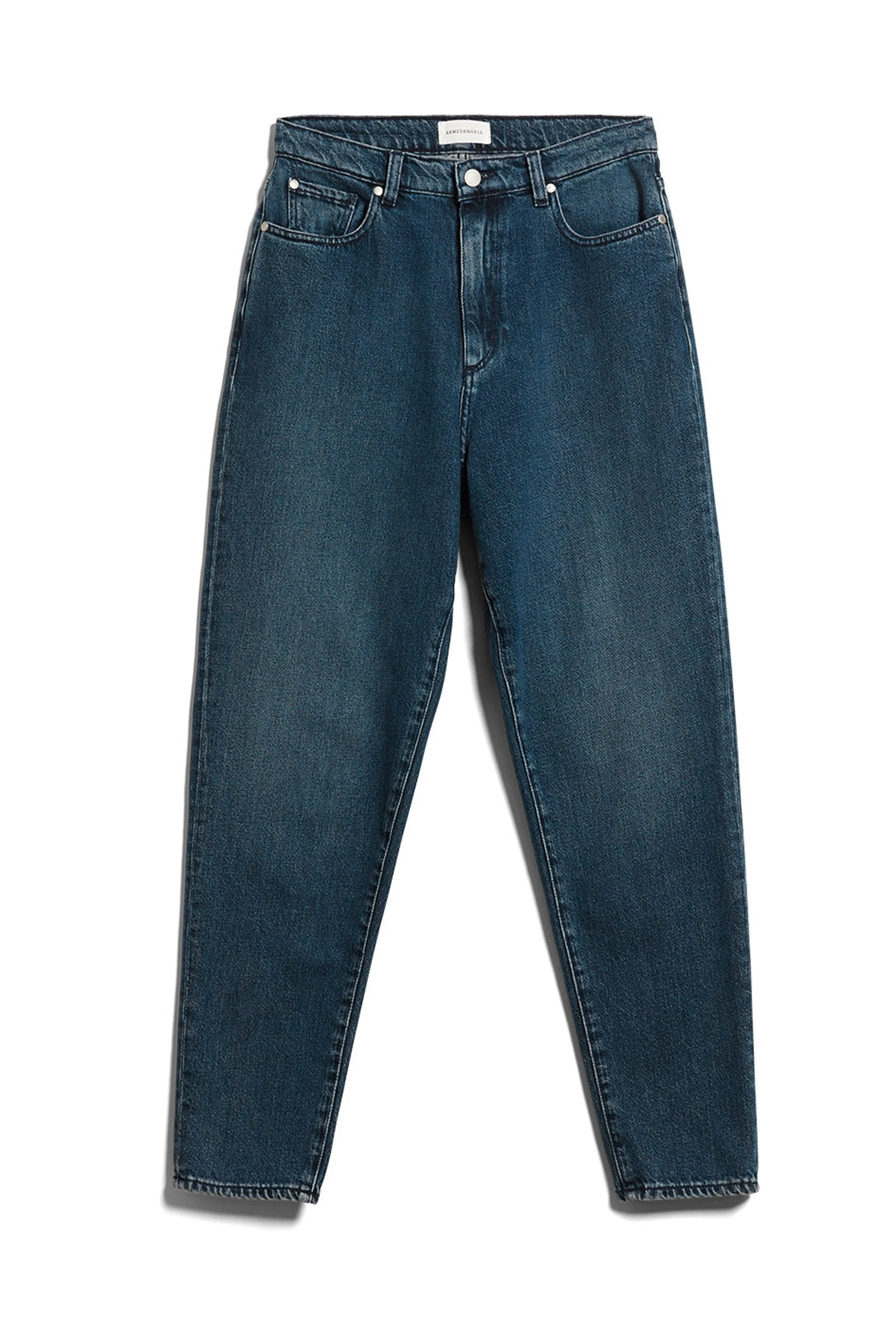 mairaa mom fit high waist jeans stone wash