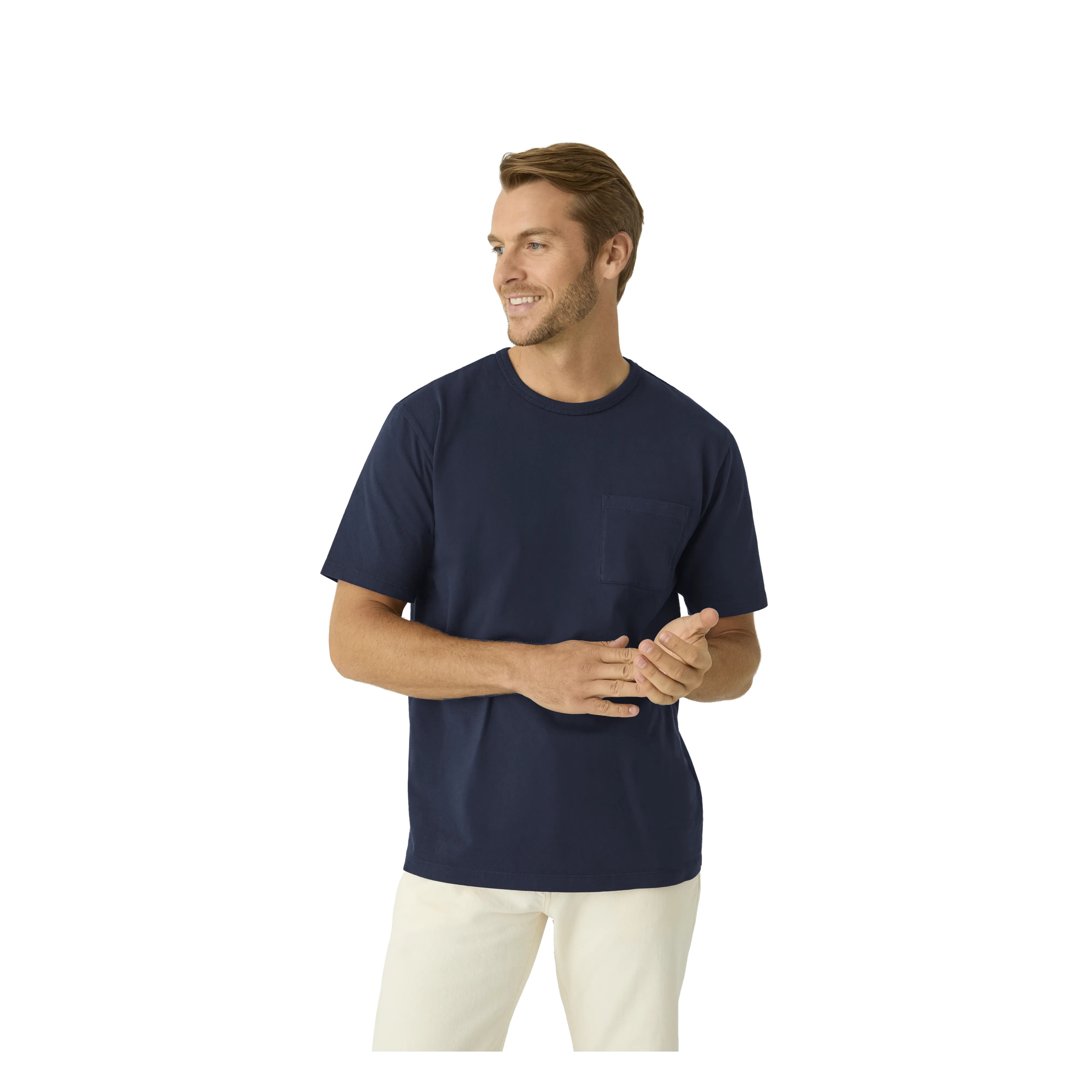 Men’s Premium Weight Pocket Crew Neck T-Shirt 3-Pack