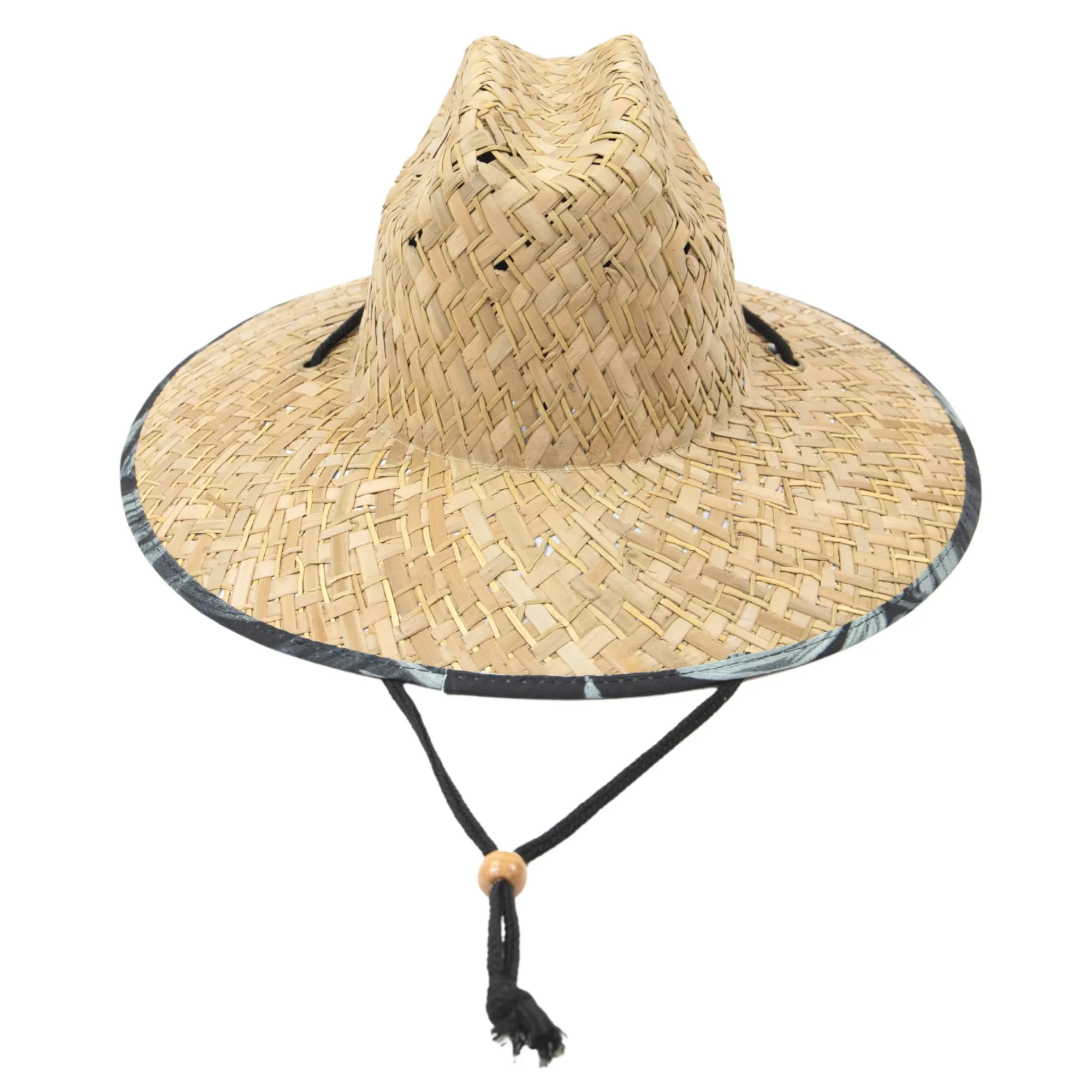 Mens Straw Lifeguard With Palm Print