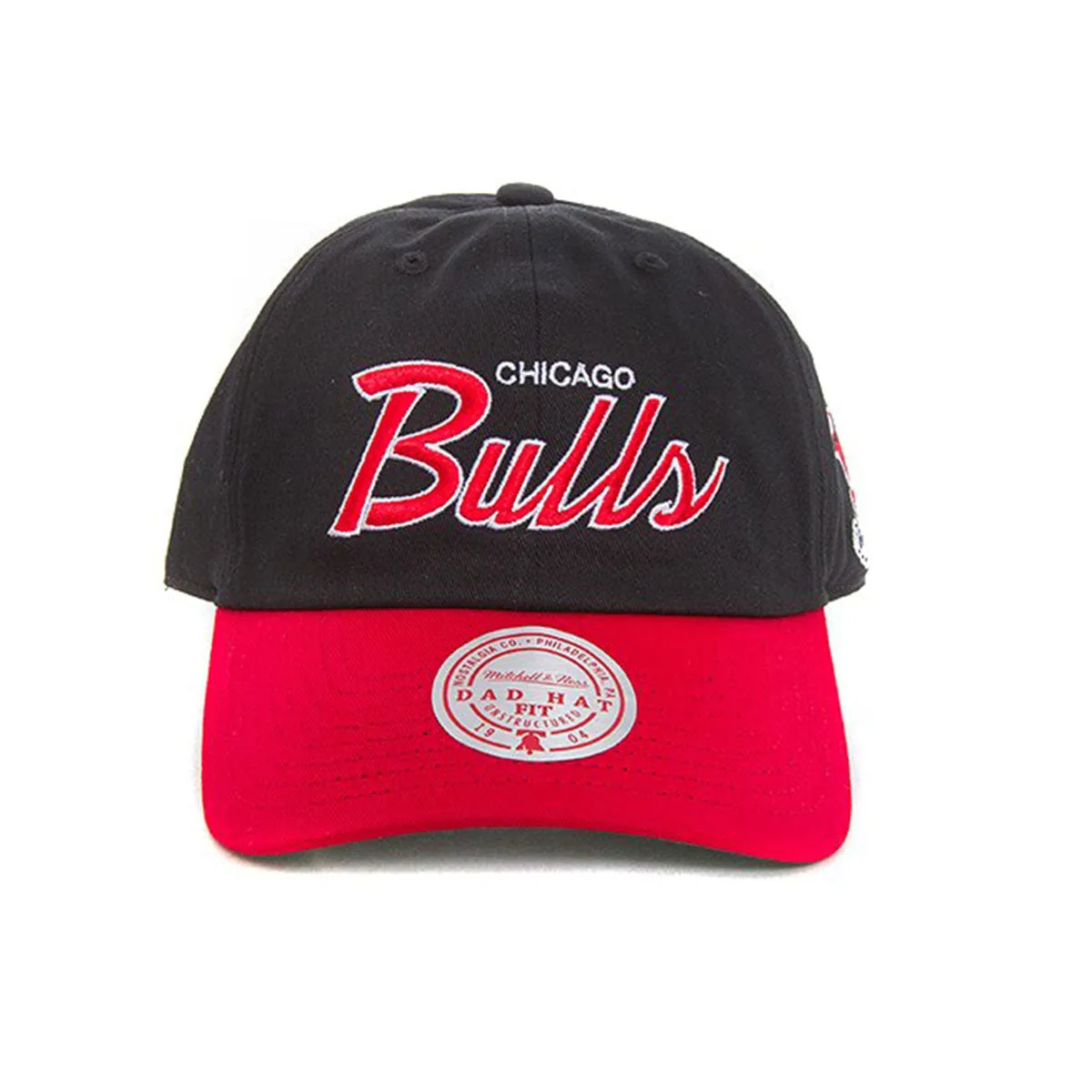 Mitchell＆Ness Chicago Bulls - NBA TEAM SCRIPT 2.0 DAD STRAPBACK HWC【HLUX3287-CBU】