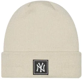 New Era Mens NY Yankees Team Cuff Beanie Hat Stone