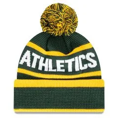 NEW ERA Oakland Athletics Wordmark Waffle Knit Bobble Beanie - Multi