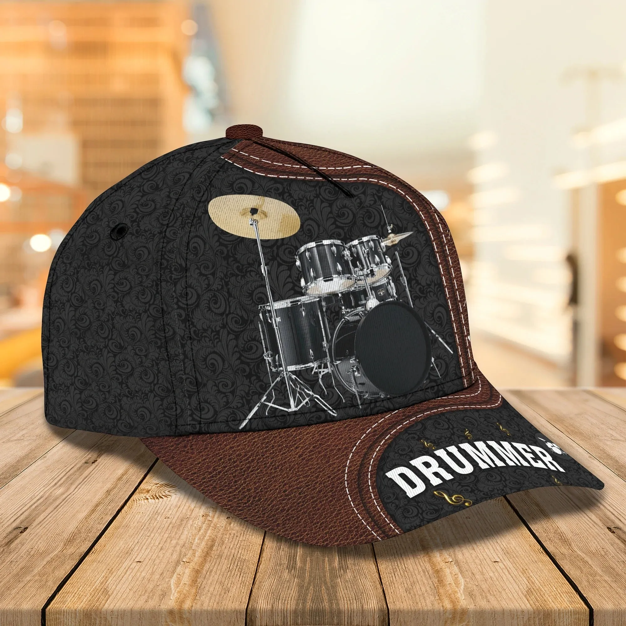 Personalized Baseball Cap Hat For Drummer Friend, To My Dad Drummer Gifts, My Son Drum Lover 3D Cap Hat Gift