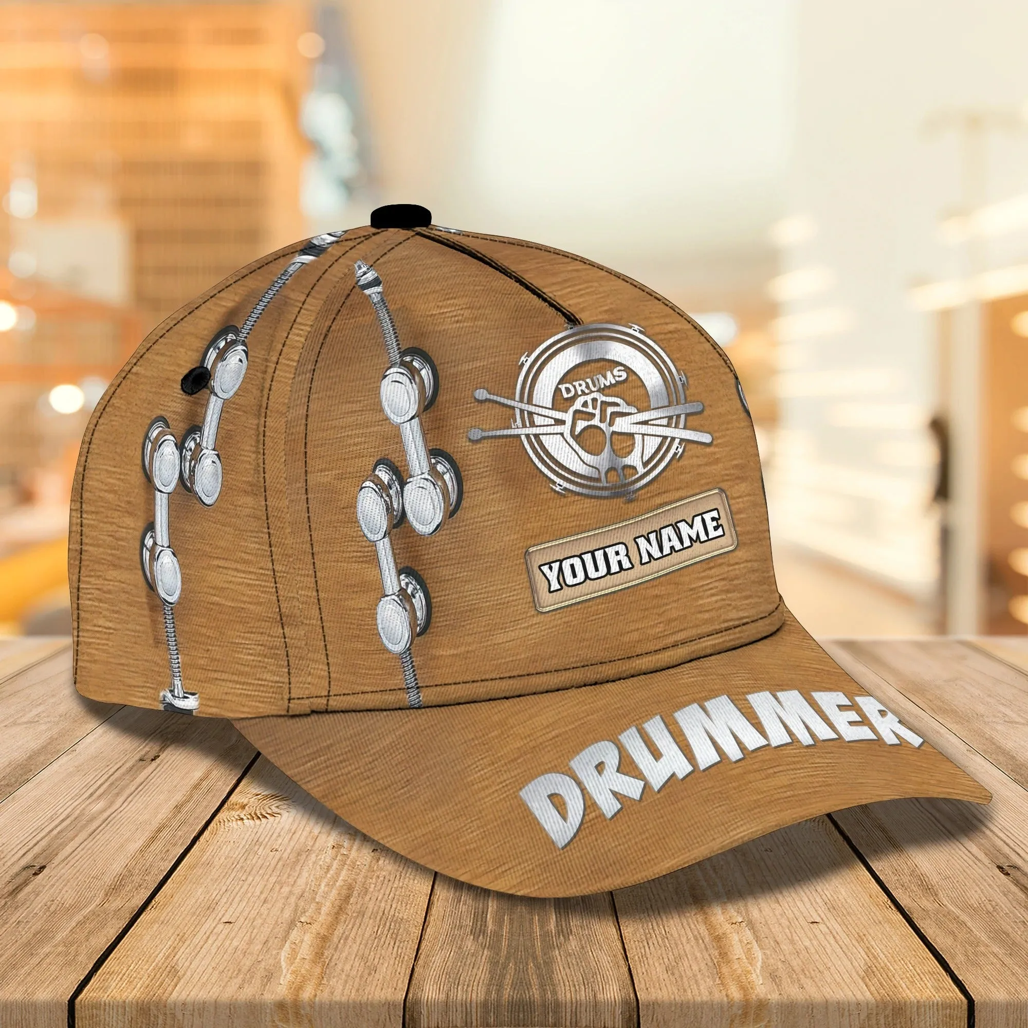 Personalized Baseball Cap Hat For Drummer Friend, To My Dad Drummer Gifts, My Son Drum Lover 3D Cap Hat Gift
