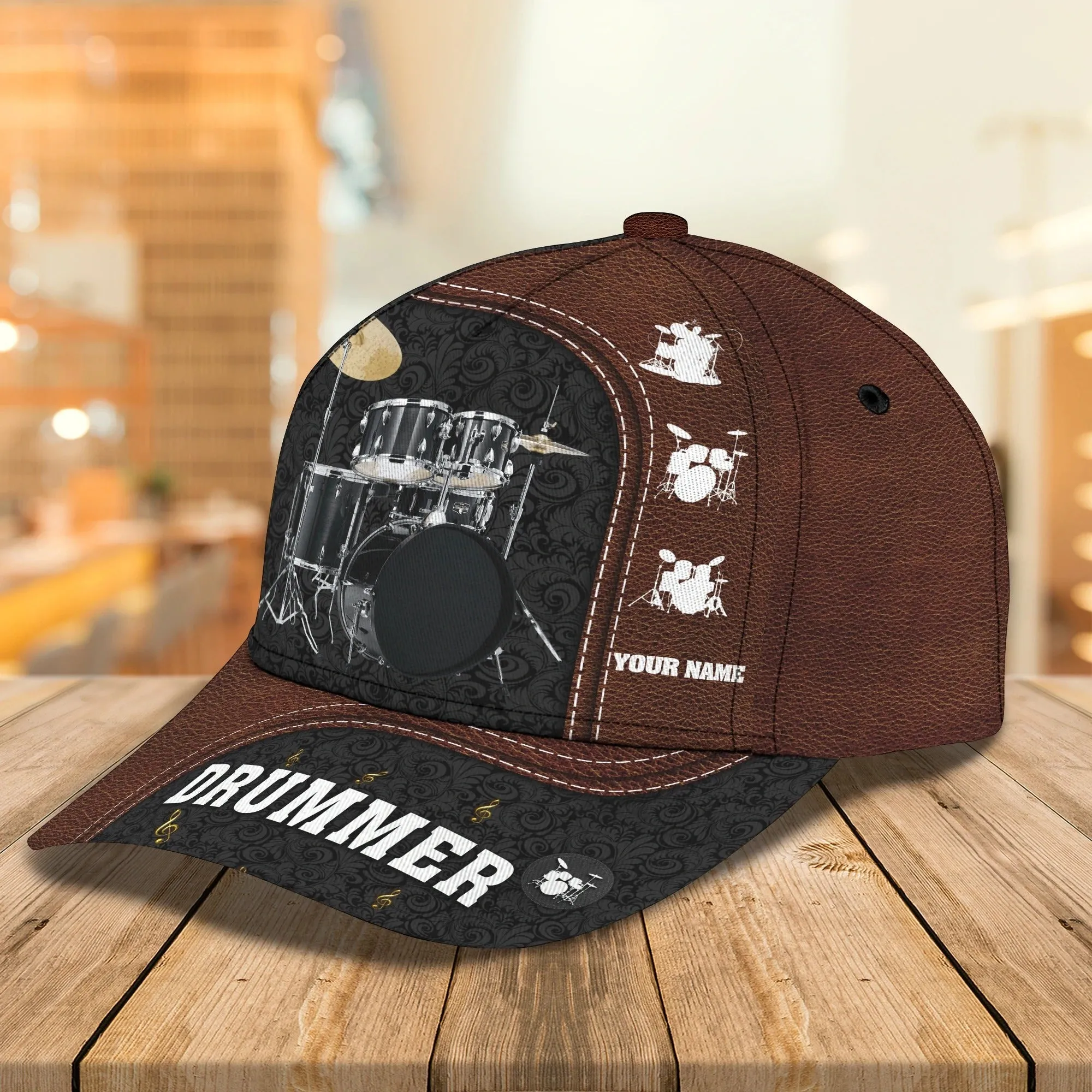 Personalized Baseball Cap Hat For Drummer Friend, To My Dad Drummer Gifts, My Son Drum Lover 3D Cap Hat Gift